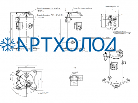 Компрессор спиральный RCL06E4LT8CA (141R9528) Ридан