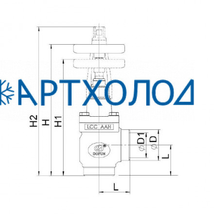 Запорный вентиль угловой SVD-A DN6 (комплектация с защитным алюминиевым колпачком) Dofun