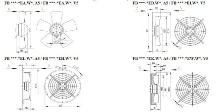 Вентилятор осевой ZIEHL-ABEGG FB056-8EK.4F.V4P Ziehl-Abegg Вентилятор осевой ZIEHL-ABEGG FB056-8EK.4F.V4P Ziehl-Abegg
