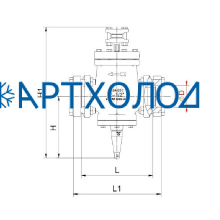 Электромагнитный пневматический клапан DGPV DN65 (без катушки) Dofun Электромагнитный пневматический клапан DGPV DN65 (без катушки) Dofun