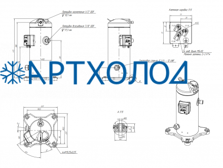 Компрессор спиральный RCM30E4LT7CA (141R8826) Ридан Компрессор спиральный RCM30E4LT7CA (141R8826) Ридан