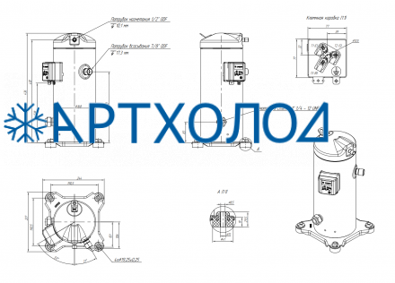 Компрессор спиральный RCM51E4LT7CA (141R8831) Ридан Компрессор спиральный RCM51E4LT7CA (141R8831) Ридан