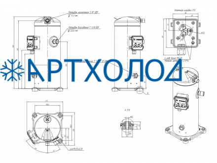 Компрессор спиральный RCM88E4LB7CA (141R8629) Ридан Компрессор спиральный RCM88E4LB7CA (141R8629) Ридан
