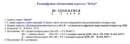 Агреат BS-ULN 20Y LRE (R-404а/R-507, LBP) Belief