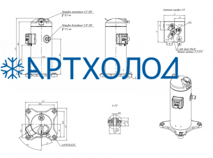 Компрессор спиральный RCZ36T4LB6CA (141R0108) Ридан